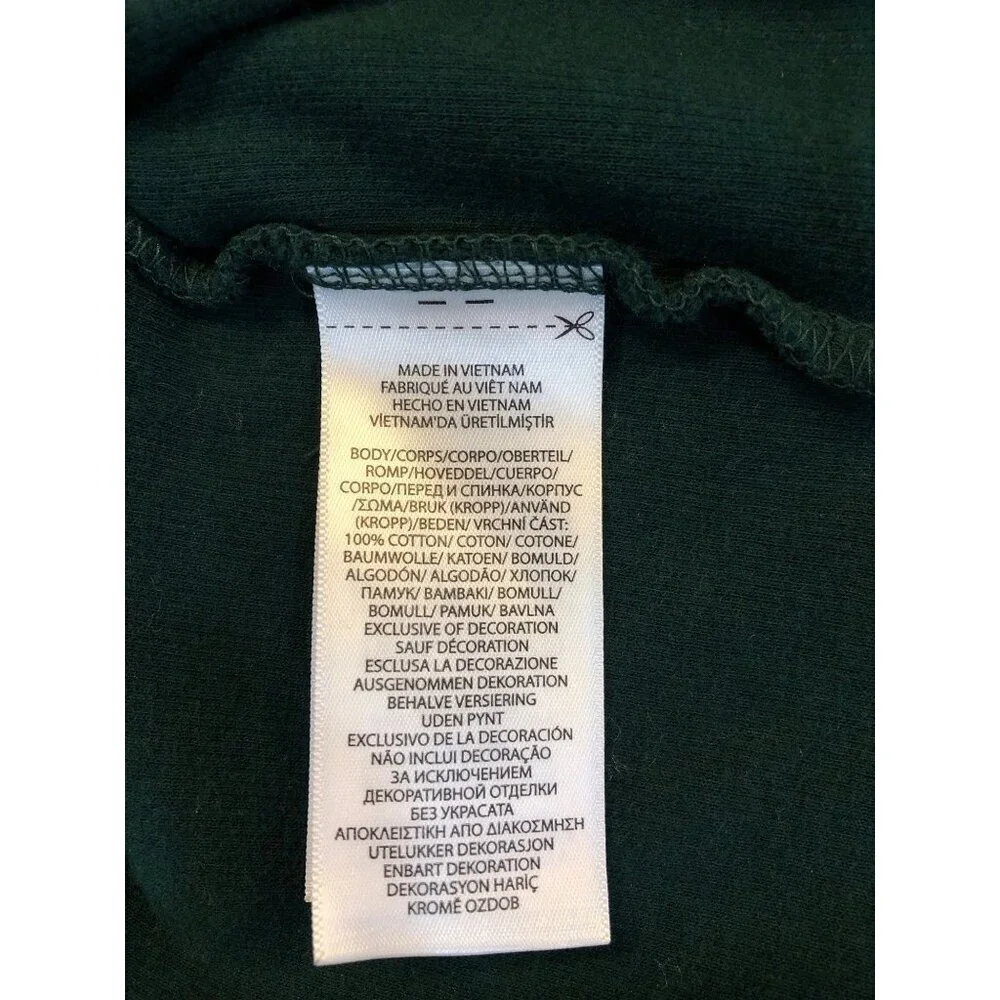 Polo Ralph Lauren Estate Rib 100% Cotton 1/4 Zip Mock Neck Green Pullover Sz XL